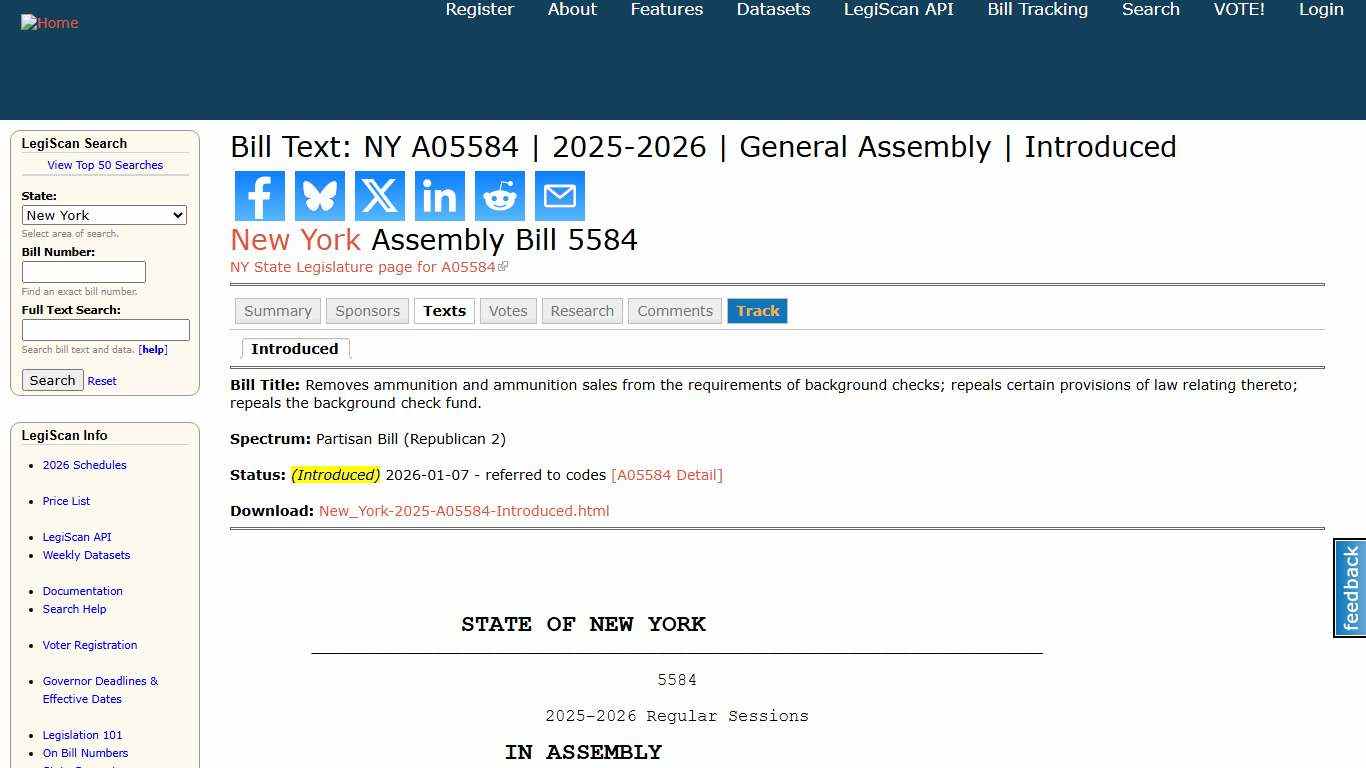 Bill Text: NY A05584 | 2025-2026 | General Assembly | Introduced | LegiScan